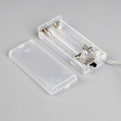 Гирлянда «Нить» 2 м с насадками «Розовый фонарик», IP20, прозрачная нить, 10 LED, свечение тёплое белое, AAх2