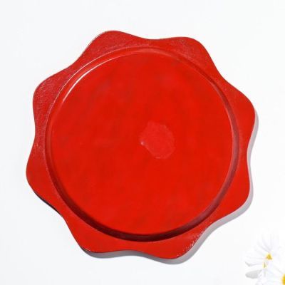 Тарелка «Земляничка», 15-17×0,5 см, хохлома