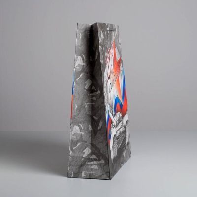 Пакет ламинированный вертикальный «С Праздником 23 февраля!», L 40 × 31 × 11,5 см