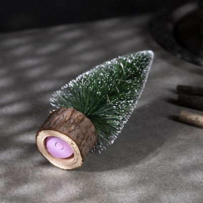 Светодиодная фигура «Ёлочка с гирляндой», 6 × 16 × 6 см, пластик, батарейки LR41х2, свечение мульти