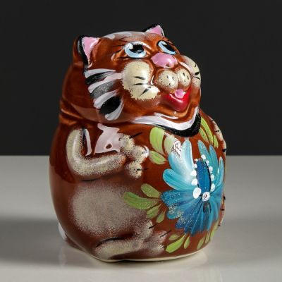 Копилка "Кот Колобок", покрытие лак, разноцветная, 17 см, микс