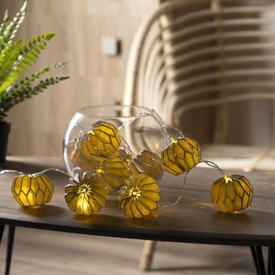 Гирлянда «Нить» 2 м с насадками «Синий фонарик», IP20, прозрачная нить, 10 LED, свечение тёплое белое, AAх2