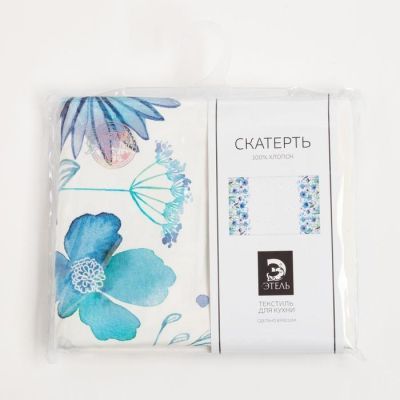 Скатерть "Этель" Незабудки 149х220см, 100% хл, саржа 190 г/м2