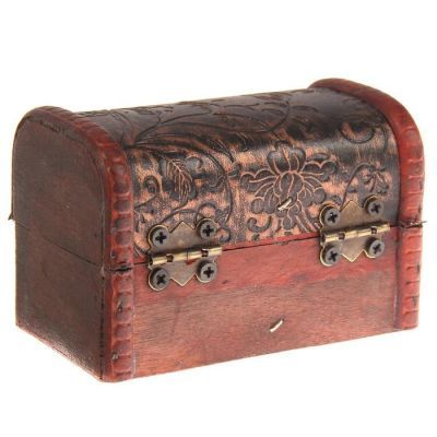 Шкатулка дерево сундучок "Цветущий сад и бабочки" 7х9,5х5,7 см