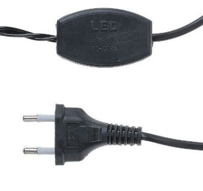 Гирлянда "Метраж" уличная, комнатная (Д: 20 м, нить тёмная, моргает)