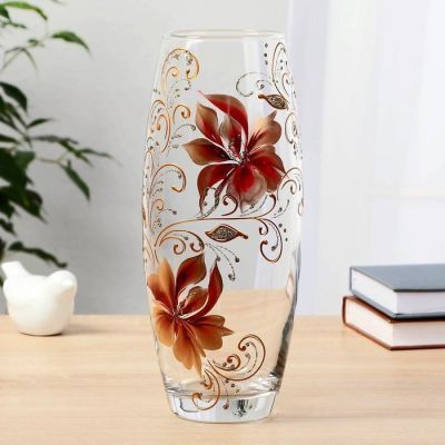 Ваза  Flora  "Золотой вьюн" d-7,5см 10х26см