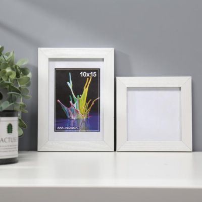 Набор фоторамок 10х10, 10х15 см (белый) 10 шт