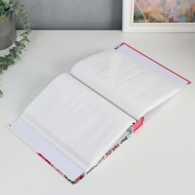 Фотоальбом на 200 фото 10х15 см "Фламинго и растительность" в коробке МИКС 26х21х5 см