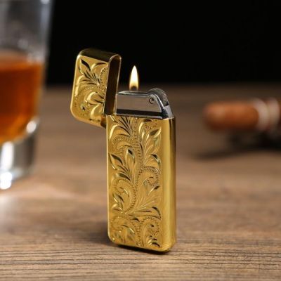 Зажигалка, газ, рисунок объёмный цветочный орнамент, микс, 0.7х2.5х6.5 см