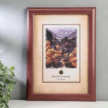 Фоторамка пластик 742 21х30 см бордо