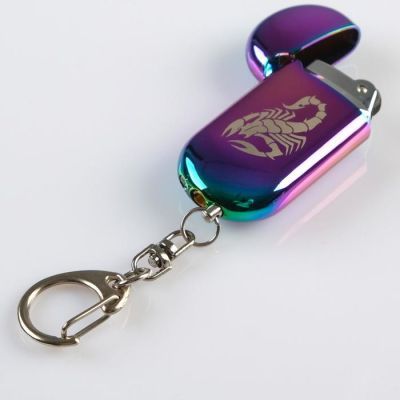 Зажигалка газовая "Скорпион" на брелоке 5х2.5 см, микс