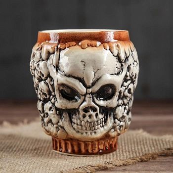 Кружка керамическая "Череп" №2 (на 0.5 л)