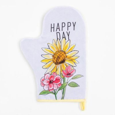 Набор кухонный «Подсолнухи» варежка-прихватка 20х28см, прихватка 17х17см