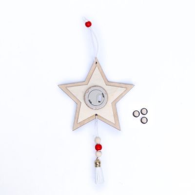 Новогодний декор с подсветкой «Щелкунчик и звезда» 11,5 × 1 × 11,5 см