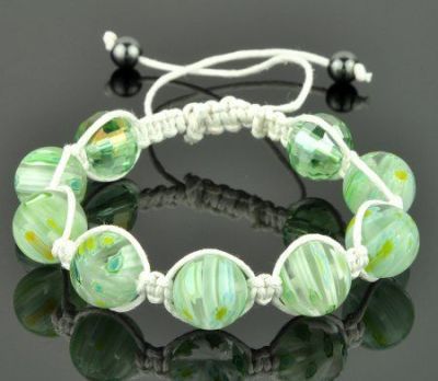 Браслет Муранское стекло, гематит "Шамбалла" арт.бП1517