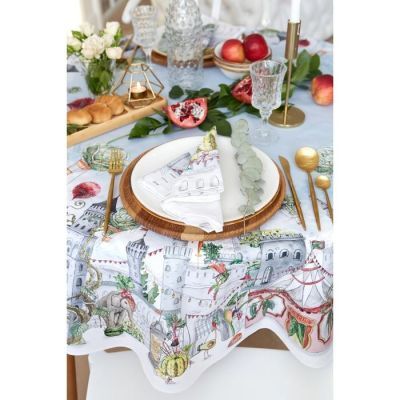 Скатерть "Этель" Circus show d=220см +/-3см, 100% хл, саржа 190 гр/м2