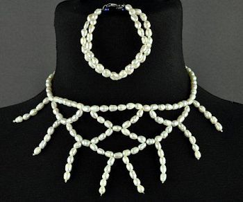 Комплект  Жемчуг "Свадебный" арт.БУГ-459