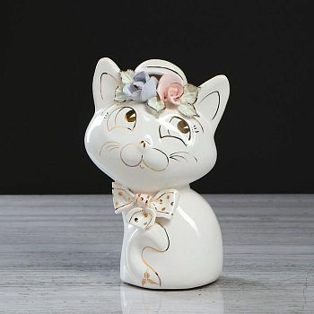 Копилка "Котёнок Лунатик", лепка, 23 см, микс