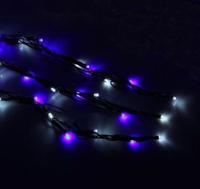 Гирлянда "Дождь" уличная (Ш:2 м, В:3 м, LED 800 шт., нить темная, бело-синий)