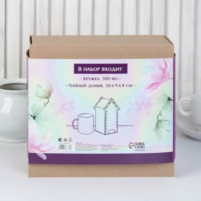 Подарочный набор "С 8 марта", чайный домик, кружка, 21 х 20,5 х 9 см