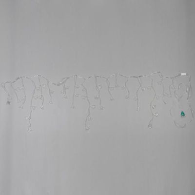 Гирлянда «Бахрома» 1.8 × 0.5 м с насадками «Ёлки», IP20, прозрачная нить, 48 LED, свечение мульти (RG/RB), мигание, 220 В