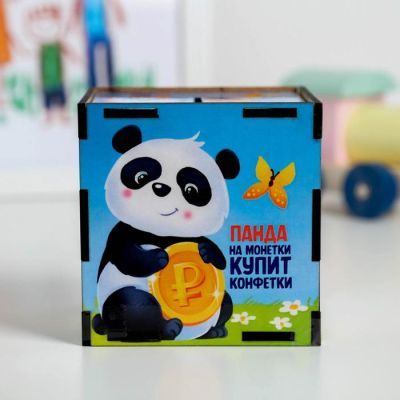 Копилка деревянная "Бегемот"