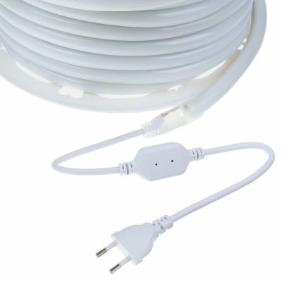 Гибкий неон Luazon Lighting 16 мм круглый, IP67, 50 м, SMD2835, 120 LED/м, 220 В, свечение розовое