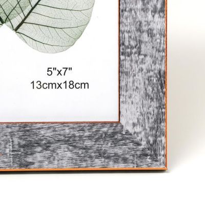 Фоторамка пластик 13х18 см "Серо-синий с золотым обрамлением" 22х17 см