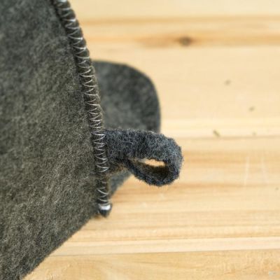 Шапка для бани и сауны "Буденовка" темная