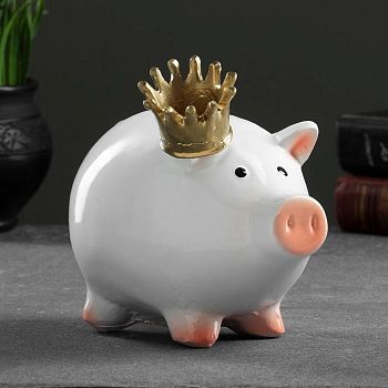 Копилка "Свинка принцесса" 15х12х17см