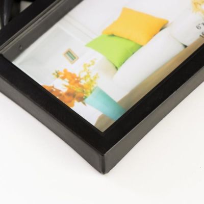 Фоторамка пластик на 5 фото 10х15 см "Панды на бамбуке" чёрная 32х47 см