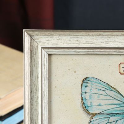 Фоторамка пластик 20х25 см "Базиль" выбеленный дуб с золотым обрамлением 29х24 см