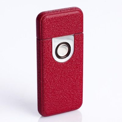 Зажигалка электронная в подарочной коробке, USB, спираль, бордовая матовая, 3х7 см
