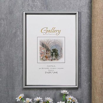 Фоторамка пластик Gallery 21х30 см 421 серебро