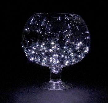 Гирлянда уличная "Метраж" (20 м. нить темная, белый)