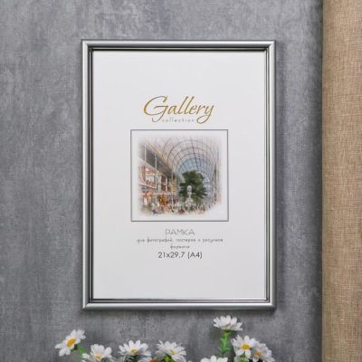 Фоторамка пластик Gallery 21х30 см 421 серебро