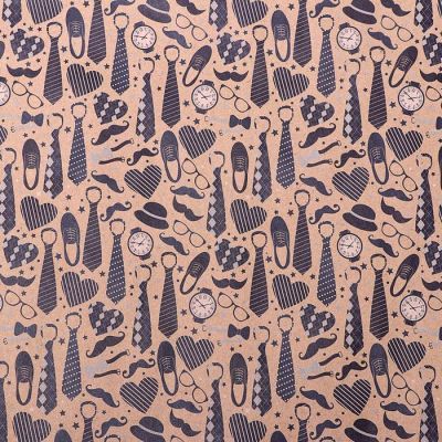 Бумага упаковочная крафт "Галстуки", 50 х 70 см