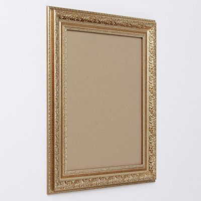 Фоторамка пластик 30х40 см белое золото 6 см