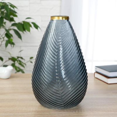 Ваза "Киркинес" черника Матильда d-5,5см 25,5х15см