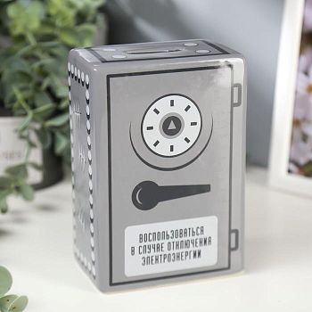 Копилка керамика сейф "На вашем счёте 100 000 000$" 15х10х6,3 см