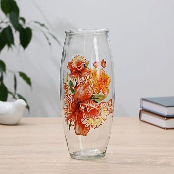 Ваза Цветок на проз.стекле, d-7см 10х23 см