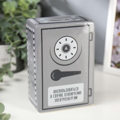 Копилка керамика сейф "На вашем счёте 100 000 000$" 15х10х6,3 см