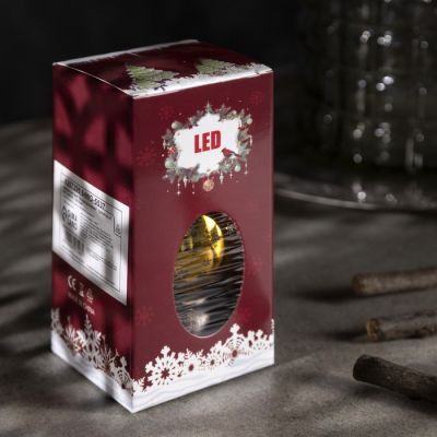 Светодиодная фигура «Фонарь с Дедом Морозом» 8 × 12 × 6 см, пластик, батарейки AG13х3, свечение тёплое белое