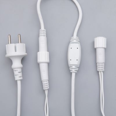 Гирлянда «Бахрома» 3 × 0.6 м, IP44, УМС, белая нить, 160 LED, свечение тёплое белое, мерцание белым, 220 В