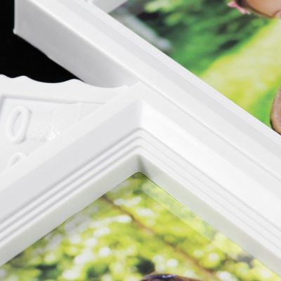 Фоторамка пластик на 3 фото 10х15 см "Письма" белая 23х42 см