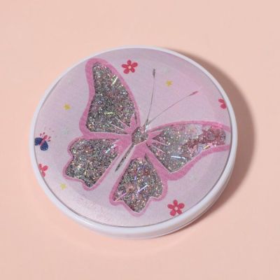 Зеркало складное «Летняя бабочка», d 7 см, с увеличением, разноцветное