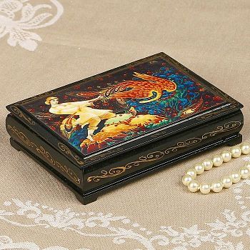 Шкатулка «Жар-Птица», 10×14 см, лаковая миниатюра