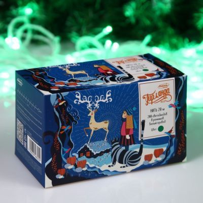 Гирлянда «Нить» 20 м, IP20, белая нить, 200 LED, свечение зелёное, 8 режимов, 220 В