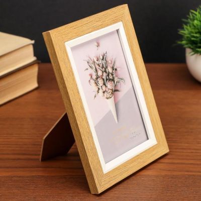 Фоторамка пластик 10х15 см "Бук с белым обрамлением" 18,8х13,8х1 см