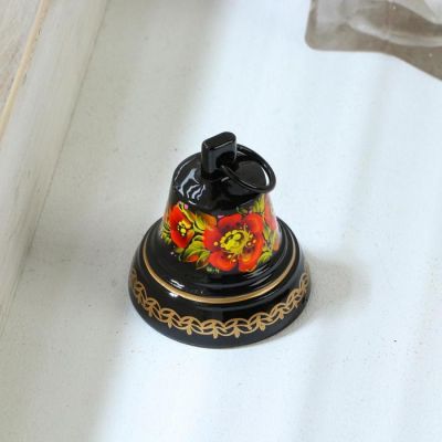 Колокольчик Валдайский "№4. Цветы", расписной, с ушком, d=45 мм